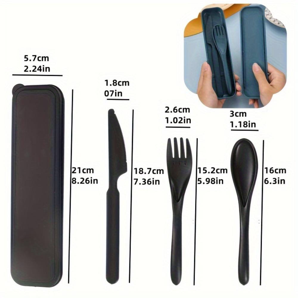 Outdoor Travel Knife, Fork, and Spoon Cutlery Set, Reusable Lightweight Utensils Suitable for Travel, Camping Daily Use