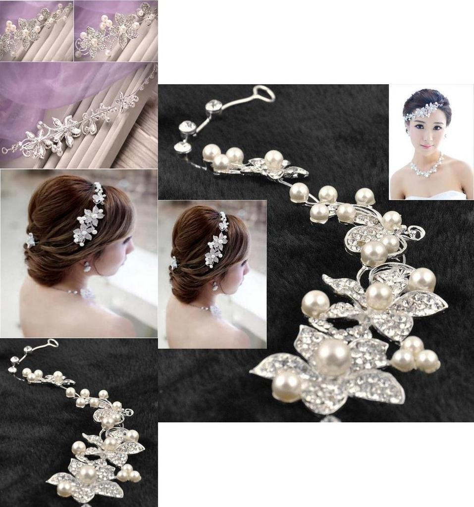 Elegant White Beauty Crystal Headband Stunning Hair Accessory For Ceremonies