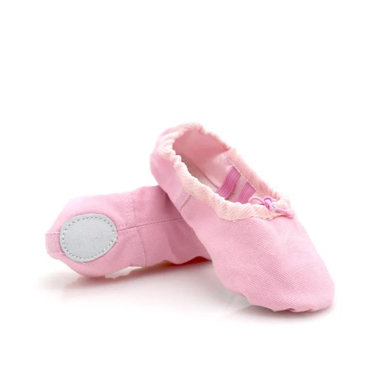 Girls Ballet Dancing Shoes Canvas Soft Sole Ballet Dance Slippers Child Dance Practise Shoes for Kids Pointe Dance Shoes