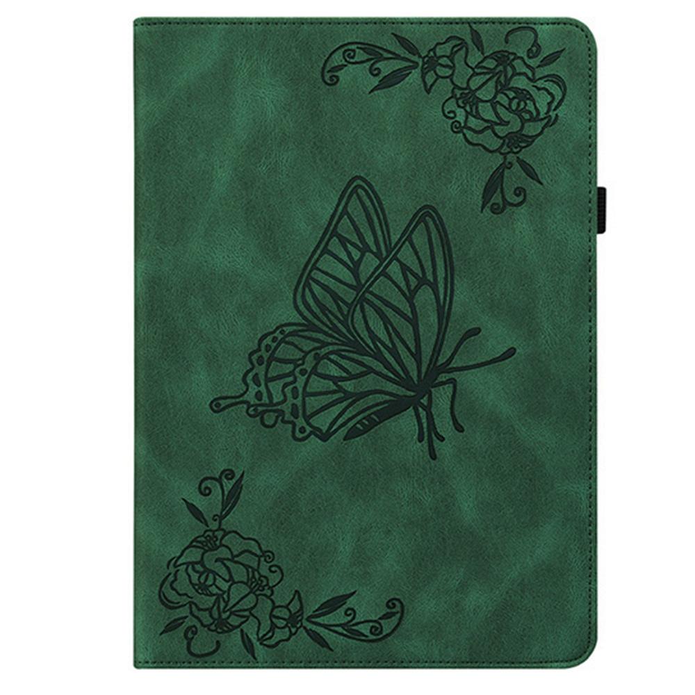 For Oppo Pad SE Case Butterfly Flower Imprint PU Leather Tablet Cover with Card Slots