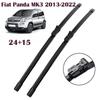 24"+15" Push Button Frameless Front Wiper Blades for Fiat Panda MK3, 500L, 500X, Tipo, Punto Evo