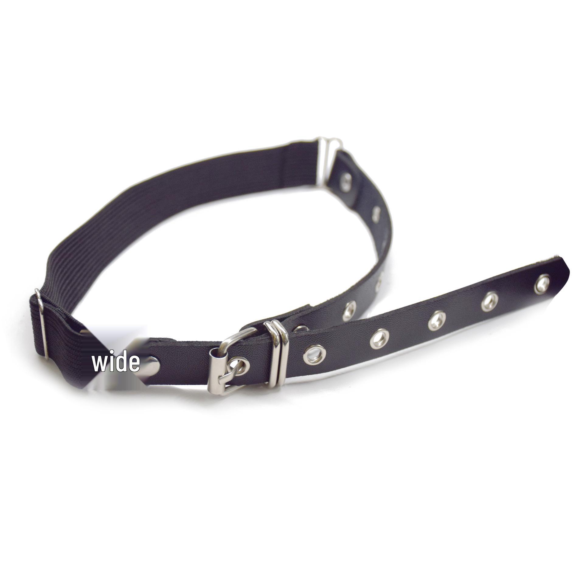 Harajuku Gothic Punk Leather Leg Strap with Rivets - Elastic JK Thigh Band for Women