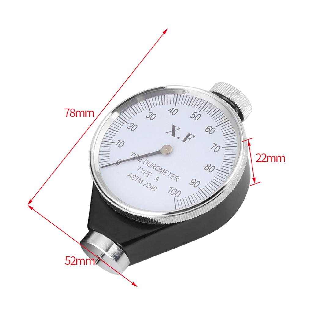 Shore Tire Durometer Durometer Meter Tire Durometer Shore Type A/O/D Rubber Tire Durometer Hardness Tester Meter 0‑100 Degrees