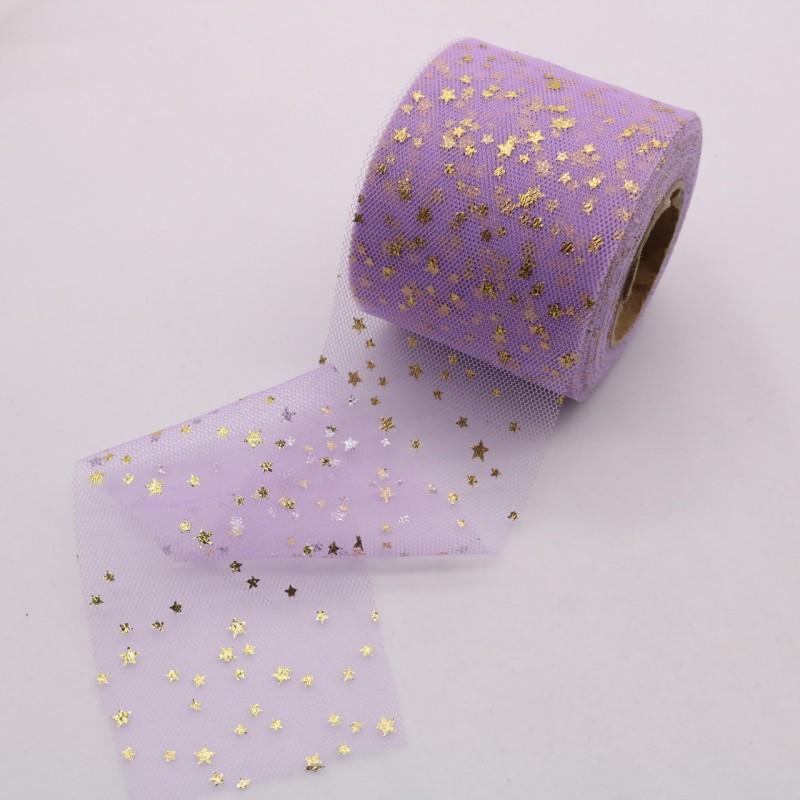 Радужная лента из тюля с сердечками для рукоделия, подарков, упаковки, декоративные ленты, любовь, звезды, кружево, рождественский декор