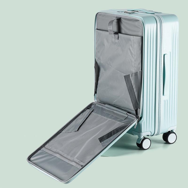 Front Opening Suitcase For Men And Women  Multi-Functional Code Suitcase Trolley Case