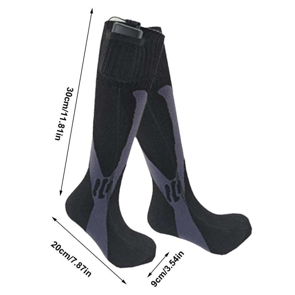 Heated Socks Rechargeable Battery Powered Heating Socks Intelligent Adjustable Heating Warm Socks For Friends Lovers чёрный