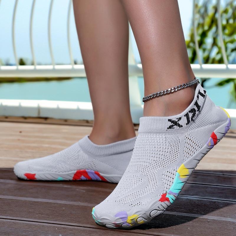 Herren Strandschuhe Sommer Neu Atmungsaktiv Weich Komfort Mesh Fünf Zehen Rutschfest Upstream Schuhe Paare Urlaub Tauchen Wasserschuhe