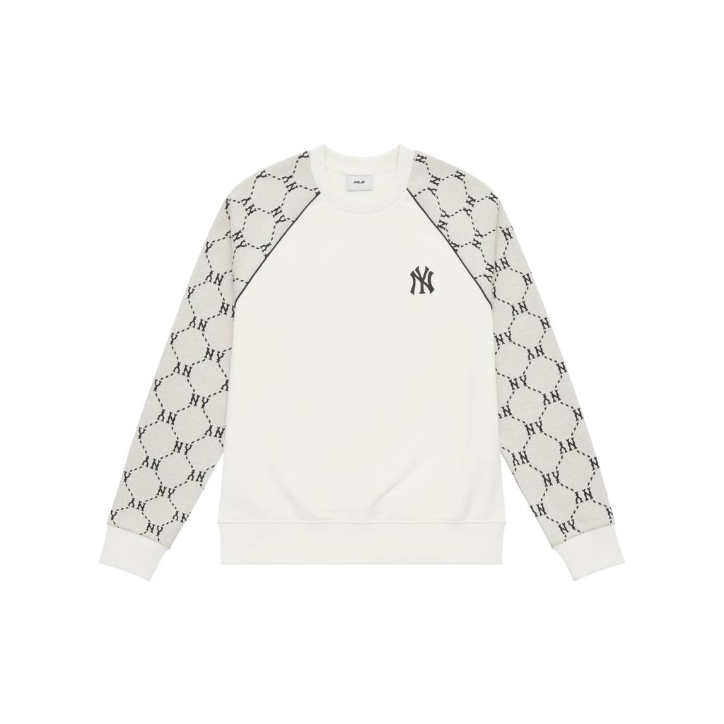 MLB Monogram Vintage Series New York Yankees 24FW Diamond Early Autumn Long Sleeve Fashion Casual Loose Crew Neck Sweatshirt 3AMTM1244-50CRS