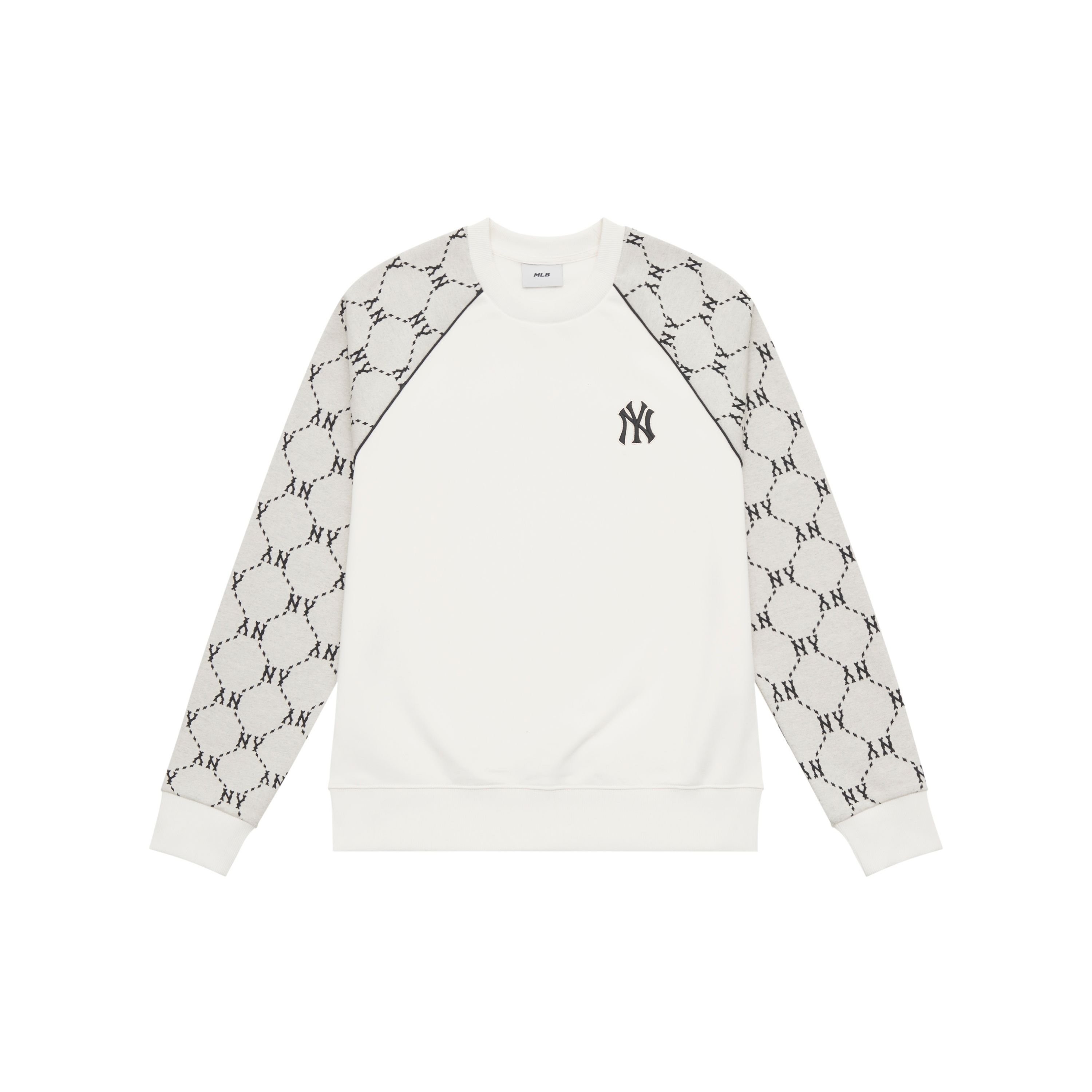 MLB Monogram Vintage Serie New York Yankees 24FW Diamond Früher Herbst Langarm Mode Lässig Locker Rundhals Sweatshirt 3AMTM1244-50CRS L white
