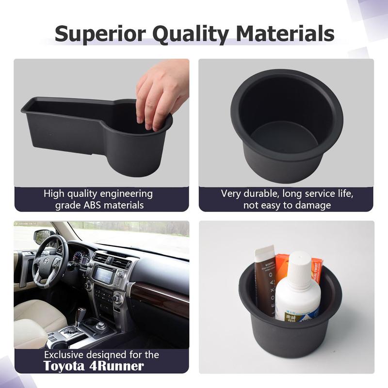 Gear Shift Cup Holder for 2014-2024 Toyota 4Runner Center Console Cupholder Coaster Liner Interior Water Storage Car Accessories
