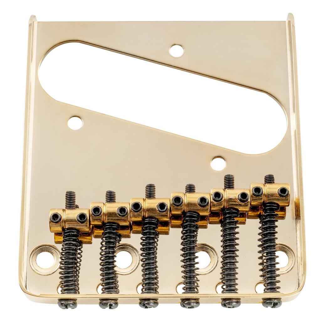 Musiclily Pro Pitch TL Type Vintage Gold 10.8mm Bridge, 6-way Saddle,