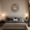 40 Cm / Modern Metal Wall Clock for Living Room | Antique Silent Wall Watch for Bedroom, Drawing Room, Office, Kitchen, House and Hall