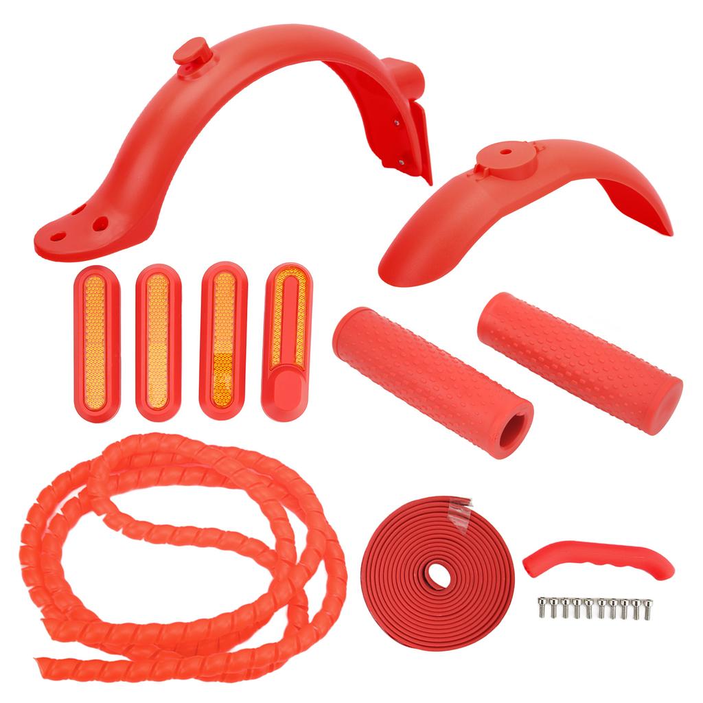 Für Xiaomi Elektroroller Zubehör Enthält Hinten Vorne Schutzblech Seitenabdeckung Handbremse Silikonabdeckung Silikongriff