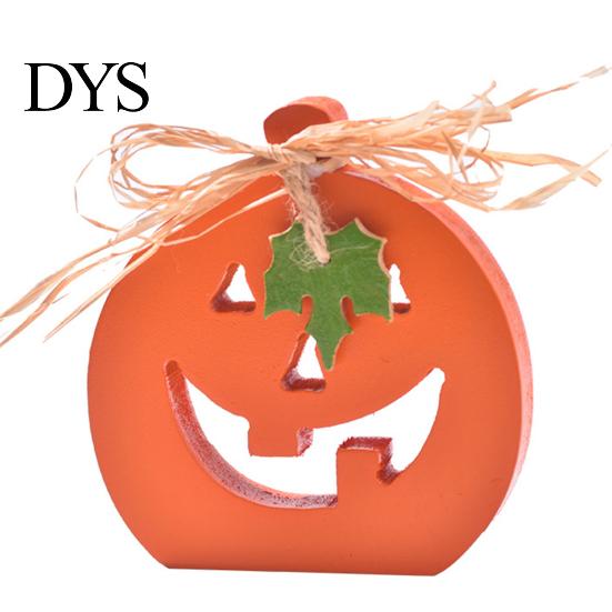 Seasonal Festive Room Ornaments Halloween Indoor Wooden Pumpkin Table Sign, Spooky Tabletop Block Rustic Autumn Centerpiece Tiered Tray for