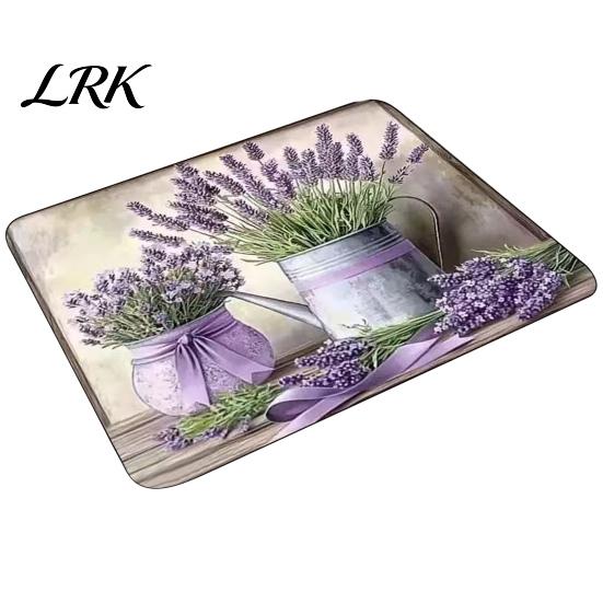 Washing Machine Surface Guard Washer Top Protector Mat, Dryer Cover, Flowers or Marble Protective Pad Pattern, Non-Slip Highly Absorbent Mat