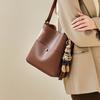 Mrs. Qiao Women's Bag 2025 Bucket Bag Female 2023 Large Capacity Shoulder Bag Crossbody Bag Genuine Leather Women's Bag