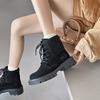Retro Martin Boots Women's Autumn and Winter New Casual Style Big Head Boots Thick Heel Short Boots