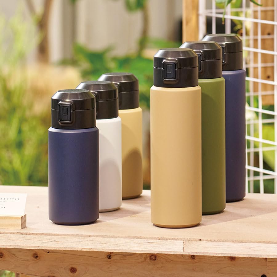 Trade Works Zalatto One-Touch Thermo Bottle, Vacuum Insulated, 500ml, Black, TS-1815-009