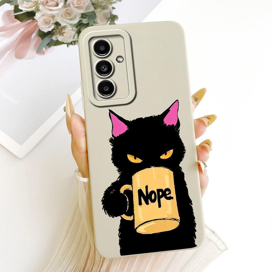 For Samsung Galaxy A05s A05 Cute Cat Flower Cartoon Phone Case For Samsung A05 A 05 05S A05S Shockproof Soft Silicone Cases
