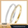 18K Gold Plated Stainless Steel Bracelet with Zirconia for Women