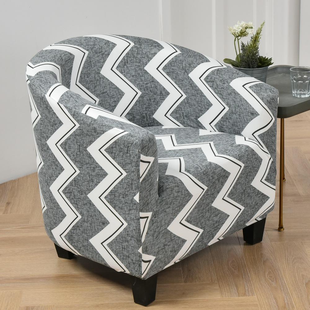 Single Club Chair Sofa Cover All-inclusive Protective Cover Semicircular Bathtub Sofa Chair Cover