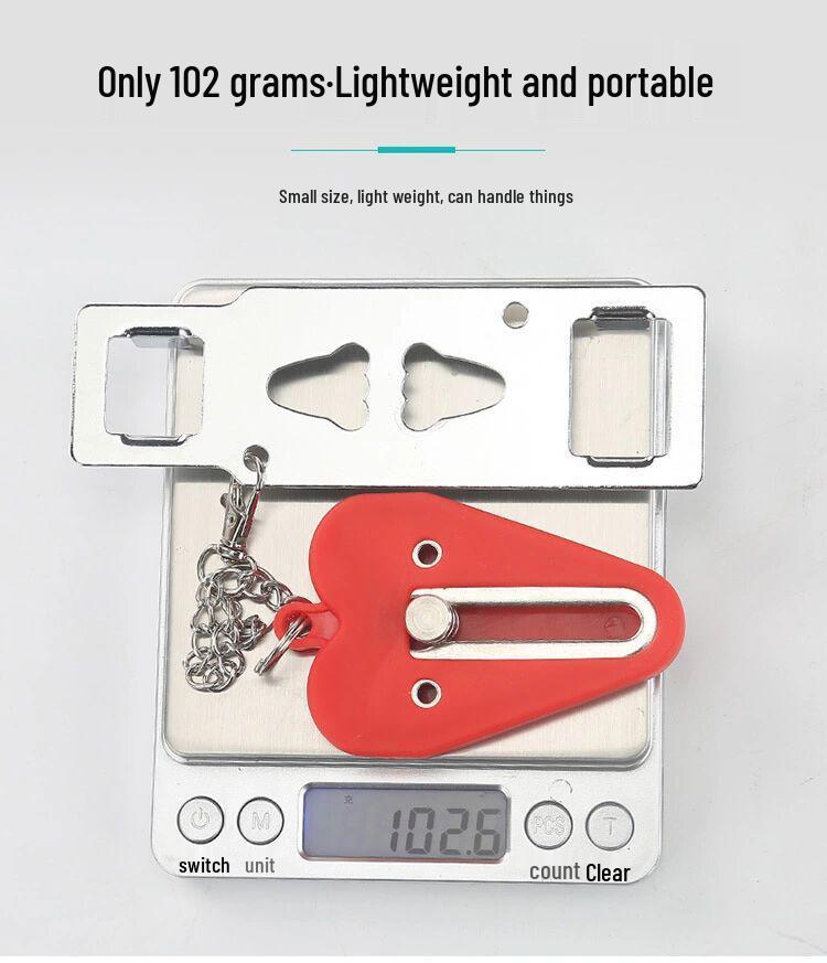 Portable Double-Hole Door Latch Lock - Anti-Theft Security Door Blocker for Hotel Rooms