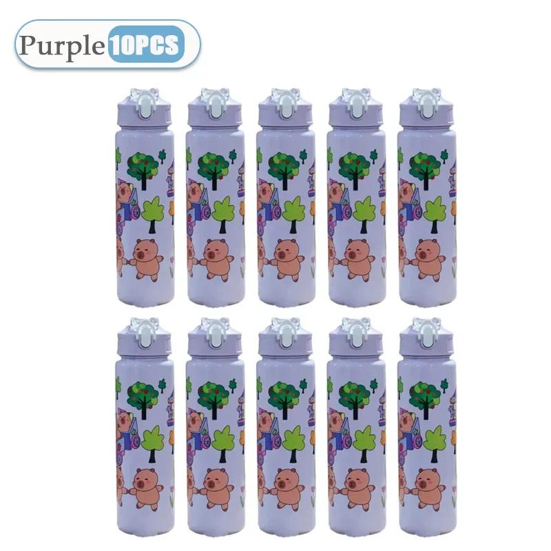 Capybara Straw Cup Kids Water Bottle Large Capacity Cute Capybara Cartoon Sippy Cup with Straw Portable for Children