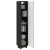 2 Piece Cabinet Set Black 13.6 x 13 x 35.4 in (34.5 x 33 x 90 cm) Particleboard