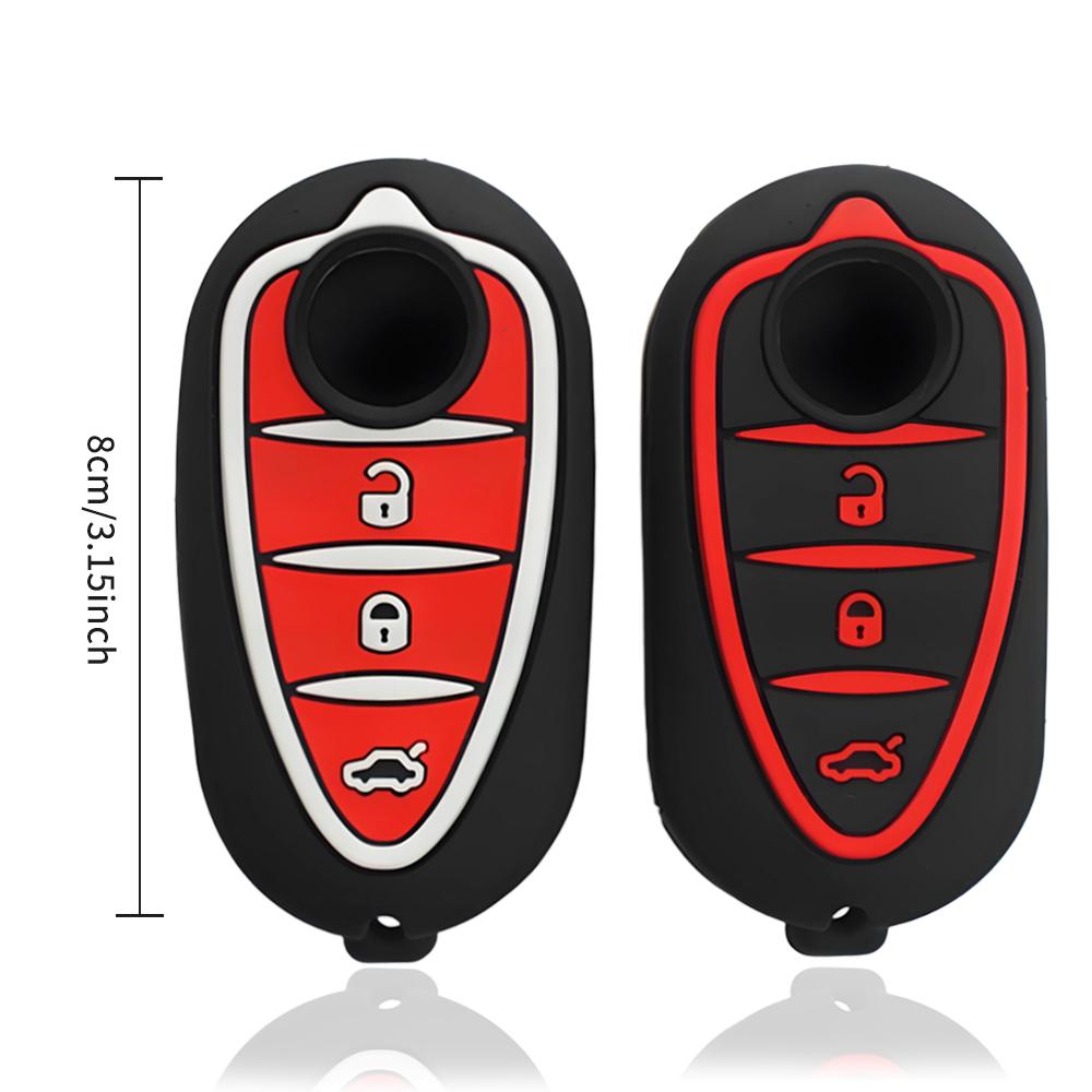 Silicone Key Cover Holder For Alfa Romeo Giulietta Myth Junior 4C Romeo Mito Myth 159 Gto Gta Car Remote Control Car Accessories
