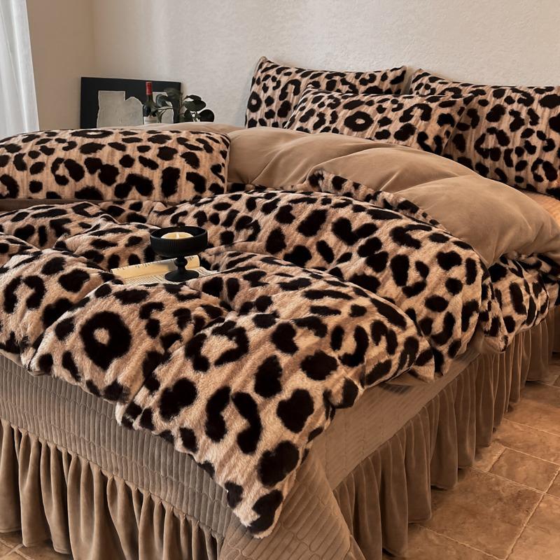2025 Merlad Double-Sided Furry Velvet Bedspread & Sheet Set