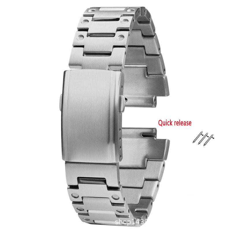 Para Casio Gshock GW-M5610 DW5600 GA2100 GM5600 GM2100 GW-5000 G-5600 Pulseira de Relógio Pulseira de Aço Sólido Pulseira de Relógio de Aço Inoxidável