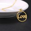 Cazador 2026 Trend Hollow Music Note Pendant Necklace for Women Round Love Neck Chain Stainless Steel Jewelry Birthday Gift