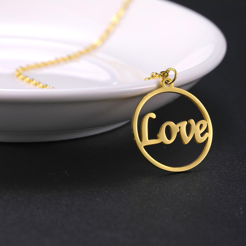 Cazador 2026 Trend Hollow Music Note Pendant Necklace for Women Round Love Neck Chain Stainless Steel Jewelry Birthday Gift