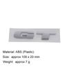 3D Premium ABS GT Letters Sticker Tail Bumper Badge Auto Rear Trunk Emblem Accessories Exterior Decoration