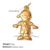 2026 DIY Pendant Necklace Fortune Amulets 18K Gold Plated Stainless Steel Charms Protection Luck Pendants for DIY Jewelry Making