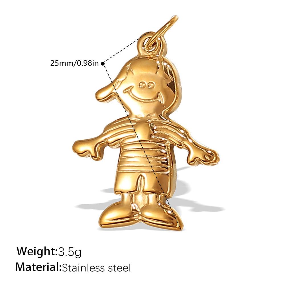 2026 DIY Pendant Necklace Fortune Amulets 18K Gold Plated Stainless Steel Charms Protection Luck Pendants for DIY Jewelry Making