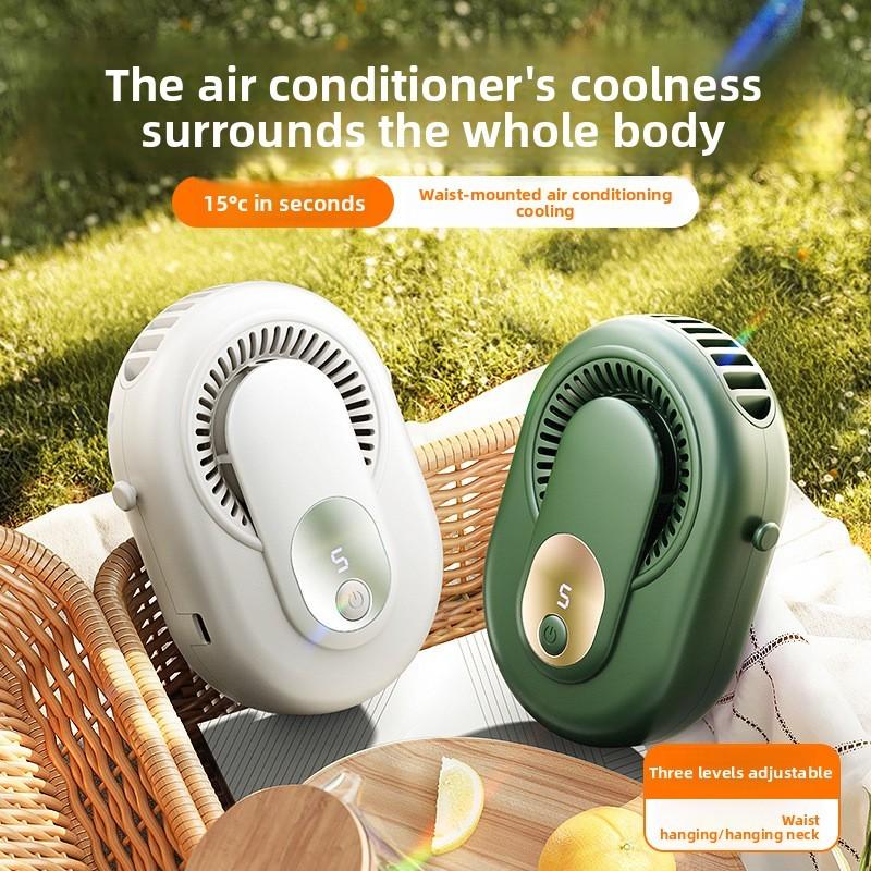 Portable Neck Fan Rechargeable With 5 Speed Levels Personal Cooling For Summer Outdoor Work