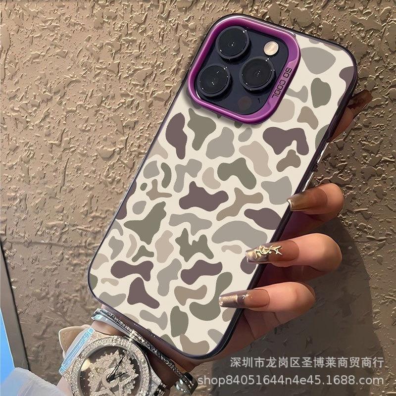 The New Camouflage Is Suitable for Apple 15 Colored Silver iPhone14Pro Creative 11promax Matte 16 Protective Case 17.