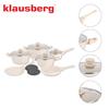 Komplet garnków z marmurkową powłoką nieprzywierającą 12-ele KLAUSBERG KB-7884