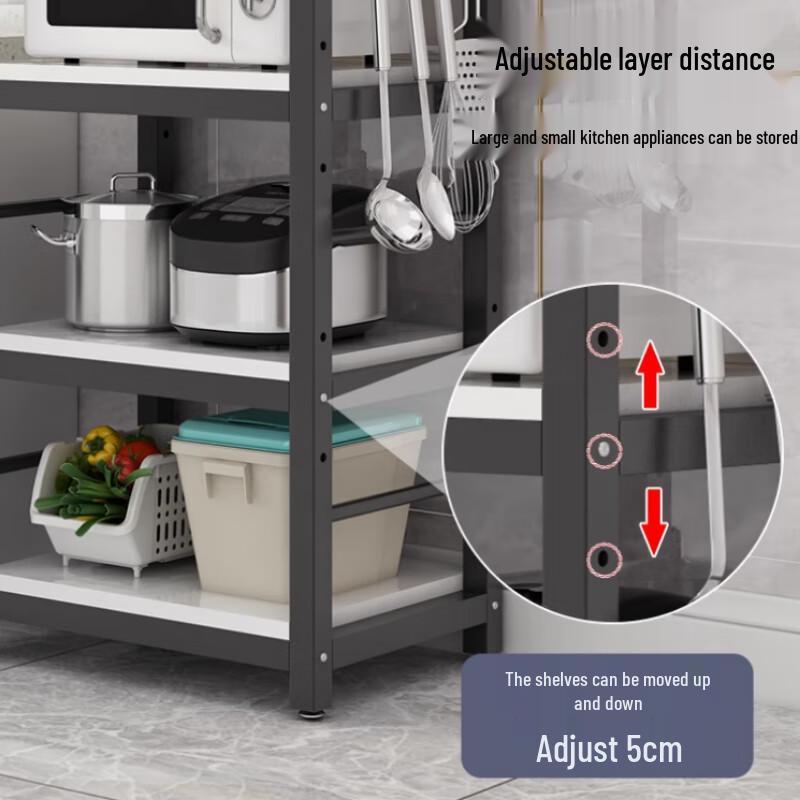 Beifu Bodenstehendes 3-stöckiges Küchenregal