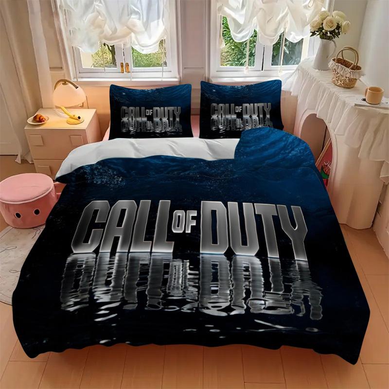 Call Duty Bedding 3 Piece Set HD Print Duvet Cover Pillowcases for Teens Adult Bedroom Decoration Christmas Gift