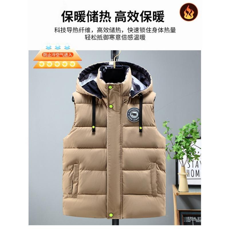 Men S Thickened Casual Sleeveless Padded Vest Winter Men Outerwear Waistcoat