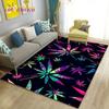 Reggae Music Jamaican Maple Leaf Area Rug,Carpet Rug for Living Room Bedroom Sofa Doormat Decoration,Kid Play Non-slip Floor Mat