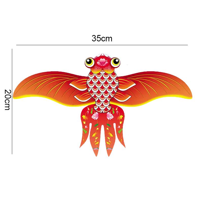 Non-Toxic Mini Fishing Rod Kite For Kids Vivid Butterfly Swallow Parrot Easy To Fly Goldfish Kites For Toddler Outdoor Beach Park Beginner