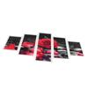 5Pcs Wall Art Painting Set Romantic Red Rose Frameless Painting Artwork Home Decoration
