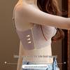 Seamless Wirefree Plus Size Sports Bra for a Slimmer Look with Fixed Cups and Beautiful Back Design