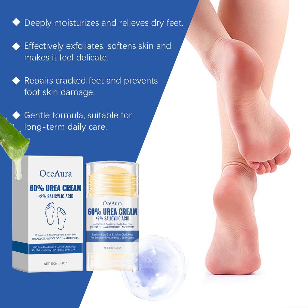 OceAura Anti Cracking Foot Cream For Dry And Cracked Feet And Heels, Moisturizing Dry Feet And Heels, Preventing Your Feet From Cracking