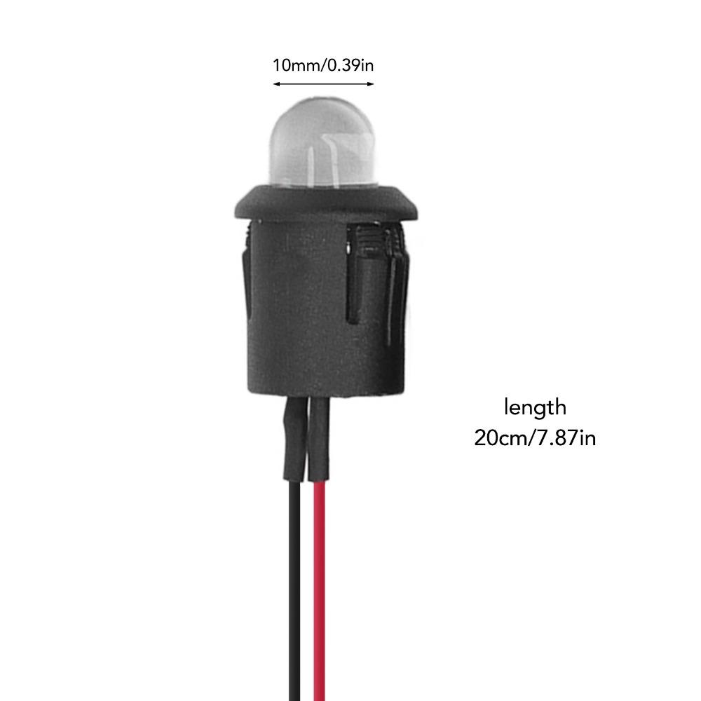 10PCS Water Clear Bulb LED Light Lamp Bulb 12V Prewired Emitting Diodes  Boat Application