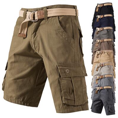 Men's Work Pants Casual Shorts with Pockets Men's Knee Length Summer Sports Shorts