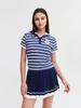 SERGIO TACCHINI W Sabatini Striped Sailor Collar Short Sleeve Sweater